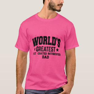 Mens Flat Coated Retriever Dog Dad T-Shirt