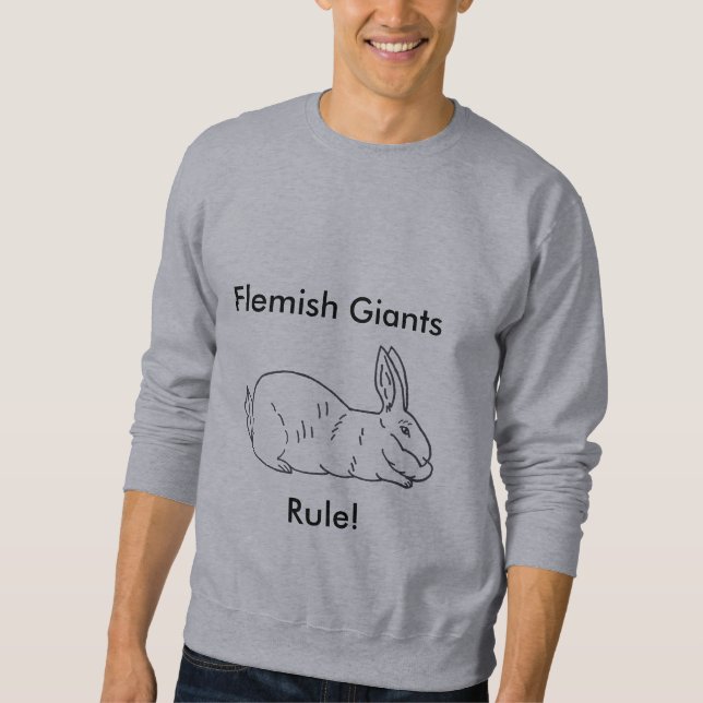 Men's Flemish Giant Rabbit Sweatshirt (Front)