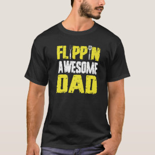 Mens Flippin' Awesome Dad Quote For A Barbecue Che T-Shirt