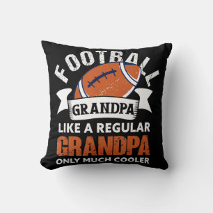 Mens Football Grandpa Fun Grandfather American Fo Cushion