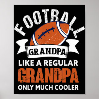 Mens Football Grandpa  Fun Grandfather American Fo Poster