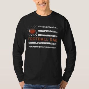 Mens Football Papa Best Dad Ever Fatherhood Daddy T-Shirt