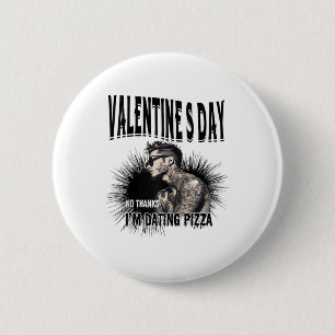 Mens For Anti Valentine’s Day Inked Man Tattooed S 6 Cm Round Badge