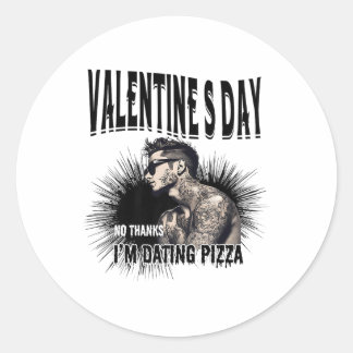 Mens For Anti Valentine’s Day Inked Man Tattooed S Classic Round Sticker
