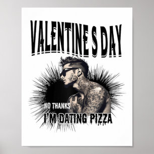 Mens For Anti Valentine’s Day Inked Man Tattooed S Poster