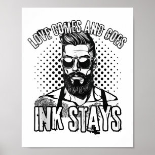 Mens For Anti Valentine’s Day Tattooed Single Men Poster