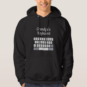 Mens For Fathers Day Grandpa's Keyboard Family Hoodie