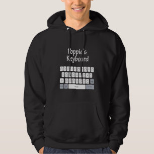 Mens For Fathers Day Poppie's Keyboard Family Hoodie
