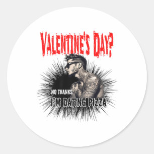 Mens For Tattooed Single Man Inked Man Anti Valent Classic Round Sticker