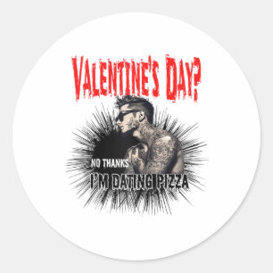 Mens For Tattooed Single Man Inked Man Anti Valent Classic Round Sticker
