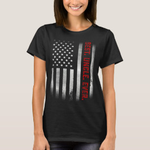 Mens For Uncle Best Uncle Ever Us Flag T-Shirt