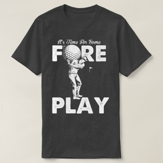 Mens Foreplay Innuendo Funny Golf Adult Humour  T-Shirt (Design Front)