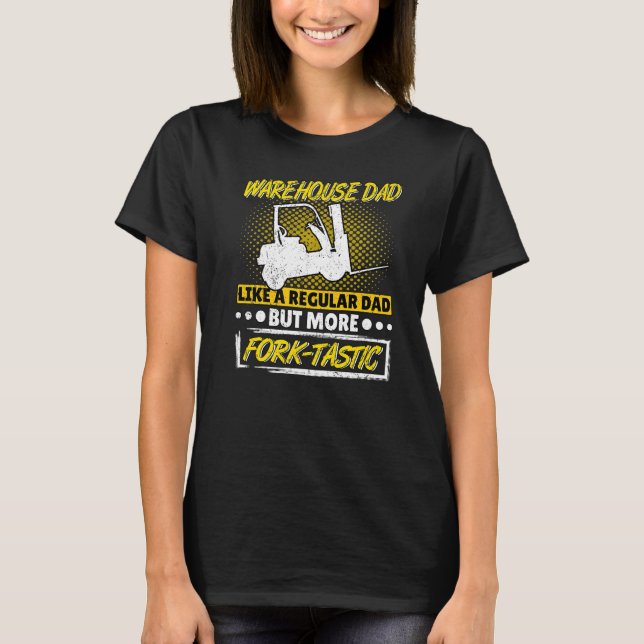 Mens Fork Tastic Dad Warehouse Forklift Operator F T-Shirt (Front)