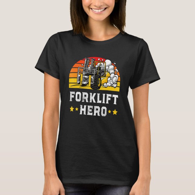 Mens Forklift Hero Operator Forklifting Certified  T-Shirt (Front)