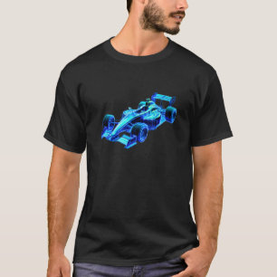 Mens Formula Racing Car Colourful Mechanic Enginee T-Shirt