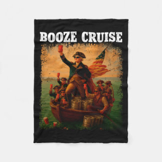 Mens Founding Father Booze Cruise Red C Fleece Blanket