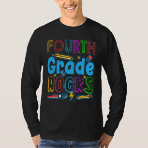 Mens Fourth Grade Rocks Team 4th Grade Teacher T-Shirt