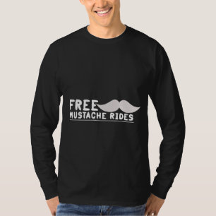 Mens Free Moustache Rides Bearded Grandpa Beer M T-Shirt