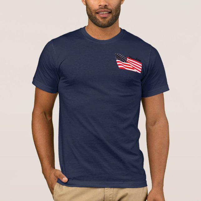 Men's Freedom Flag Pocket T-Shirt (Front)