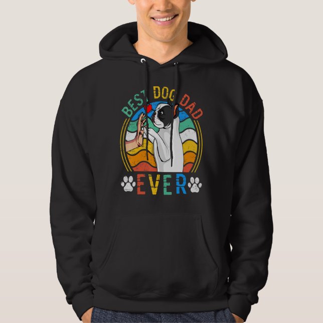 Mens French Bulldog Best Dog Dad Ever  Dog  1 Hoodie (Front)