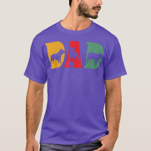 Mens French Bulldog dog pet owner DAD RETRO T-Shirt
