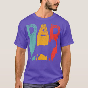 Mens French Bulldog dog pet owner RETRO DAD ART T-Shirt
