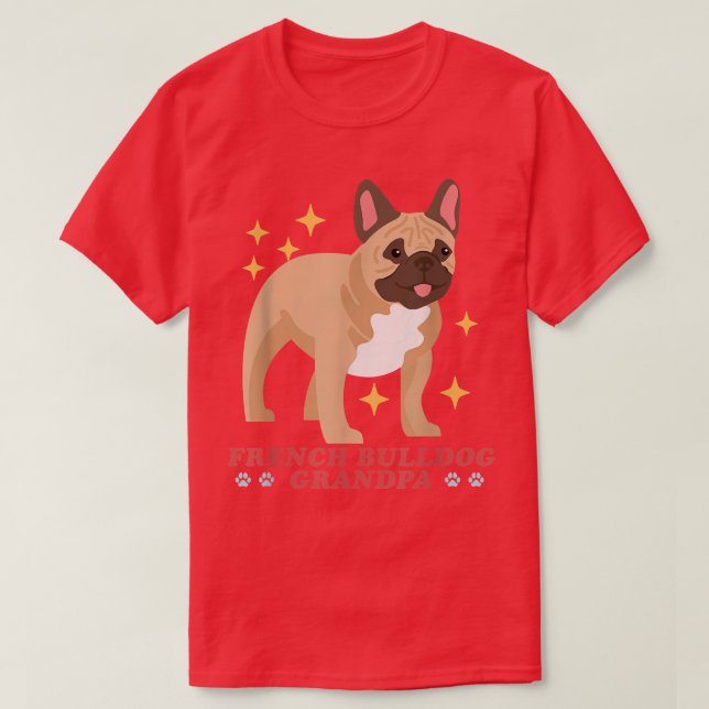 Mens French Bulldog Grandpa  Dog Owner French Bull T-Shirt (Design Front)