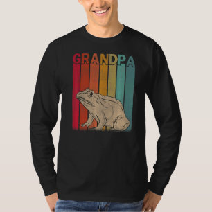 Mens Frog Retro Style Vintage Grandpa Graphic Fath T-Shirt