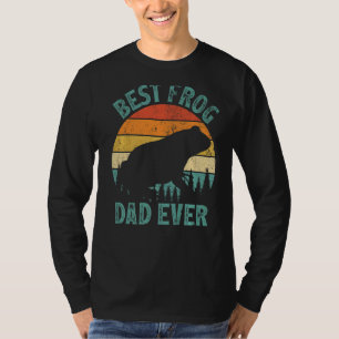 Mens  Frog Vintage Best Frog Dad Ever Father's Day T-Shirt