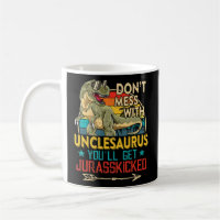 Mens Fun Distressed Unclesaurus Dinosaur T Rex