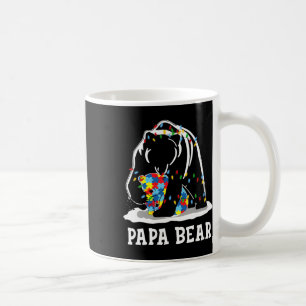 Mens Fun Papa Bear Autism Awareness Autism Matchin Coffee Mug