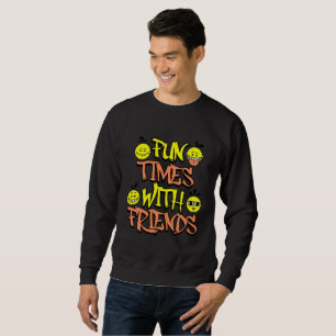 Men's "Fun Times With Friends" Urban Black Sweatsh Sweatshirt
