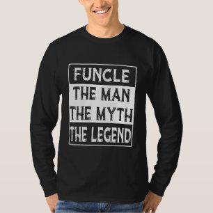 Mens Funcle For Uncle With Bearded Funcle T-Shirt