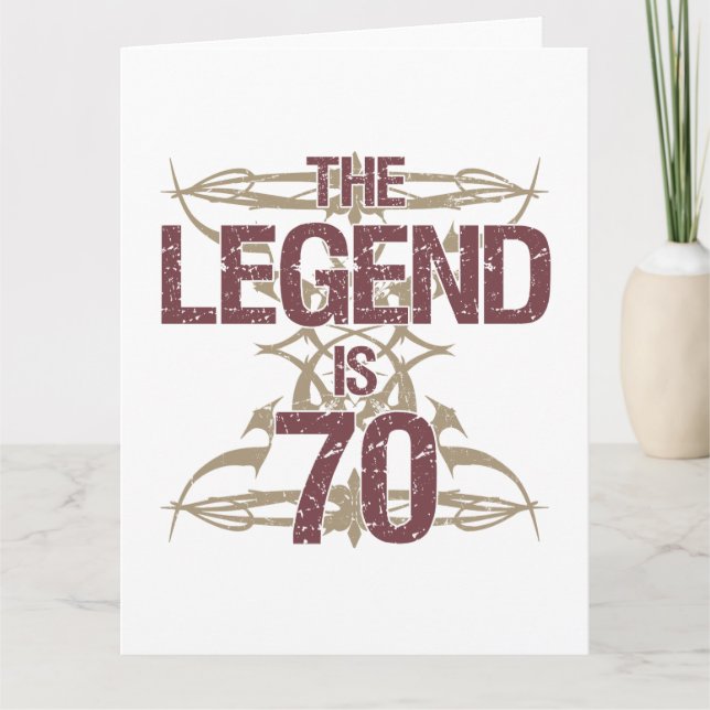 Men's Funny 70th Birthday Card (Front)
