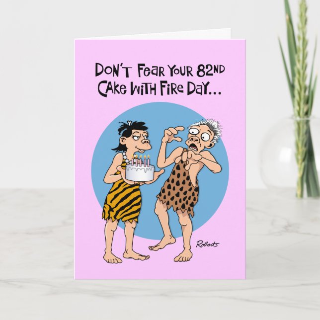 Men's Funny 82nd Birthday Card (Front)