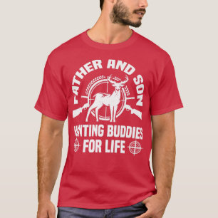 Mens Funny American Deer Hunter TFather and Son Hu T-Shirt