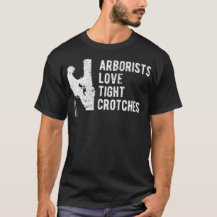 Mens Funny Arborist Fathers Day Tree Climber Gif T-Shirt