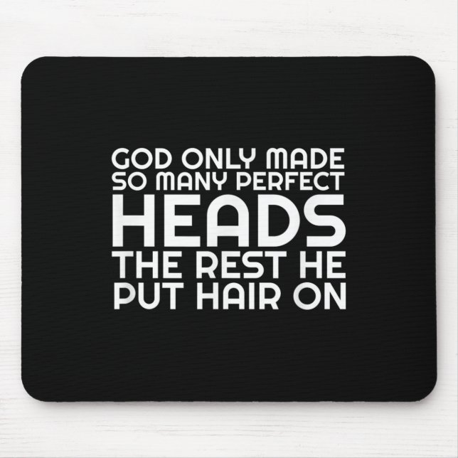 Mens Funny Balding Bald Slap Head Dad Husband Guy  Mouse Pad (Front)