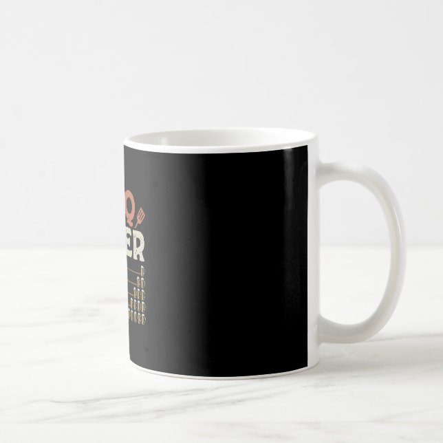 Mens funny bbq grill chef grilling master barbecue coffee mug (Right)