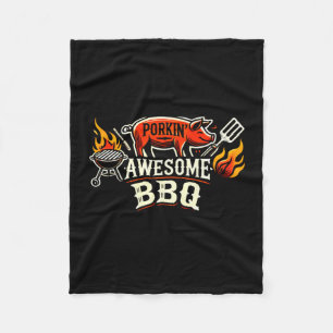 Mens funny bbq smoker meat smoking tools grilling fleece blanket