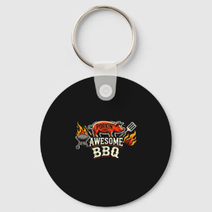 Mens funny bbq smoker meat smoking tools grilling key ring