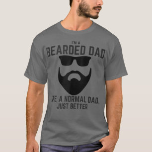 Mens Funny Beard For Men Husbands Fathers Dad Bear T-Shirt