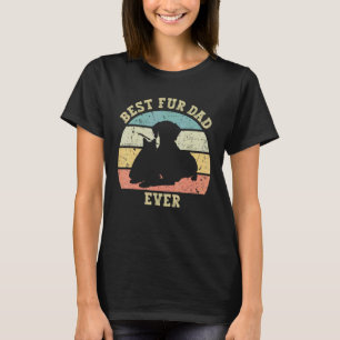 Mens Funny Best Fur Dad Ever Vintage Retro Dog Cat T-Shirt