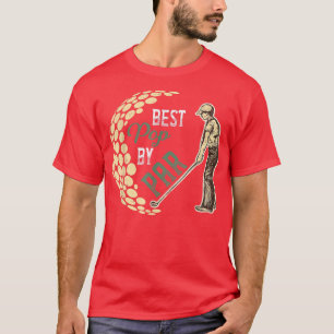 Mens Funny Best Pop By Par Father's Day Golf Lover T-Shirt