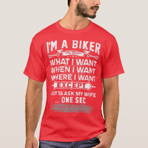 Mens Funny Biker Wife Biker Accessories Motorcycle T-Shirt