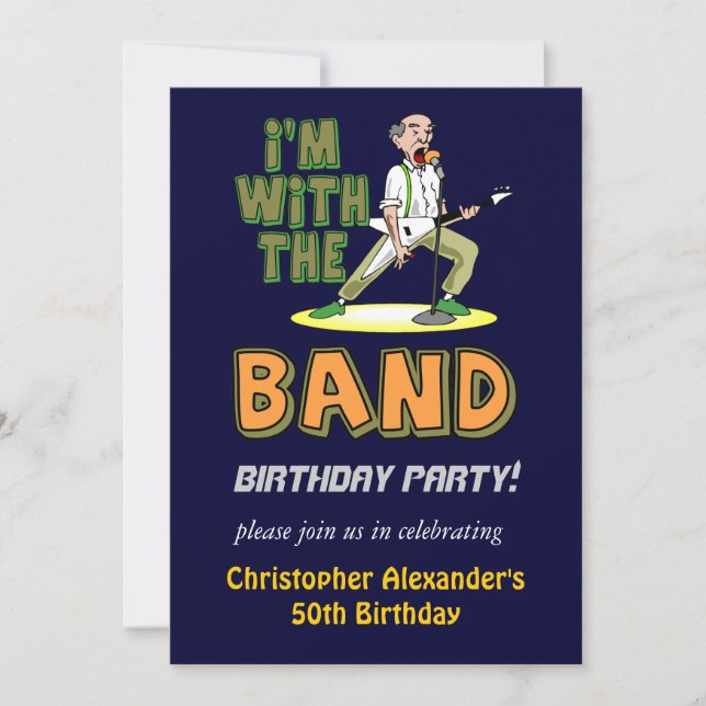 Mens Funny Birthday Party Invitations (Front)