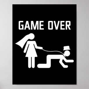 Mens Funny Bride Groom Wedding Bachelor Poster