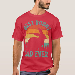 Mens Funny Bunny Vintage Best Bunny Dad Ever Fathe T-Shirt