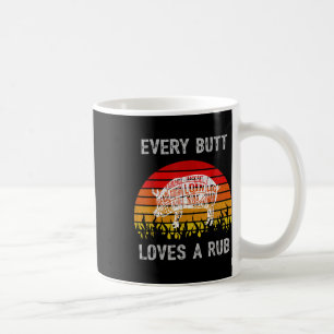 Mens Funny Butt Loves Rub Meat Bbq Smoker Smoking Coffee Mug