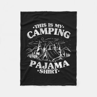 Mens funny camper hiking outdoor retro this is fleece blanket